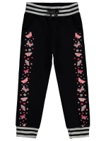 Picture of BLACK Girls-Track Pants-2-3-4-5 YEAR (1-1-1-1) 4
