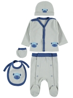 Picture of Wholesale - Civil Baby - Grey - Baby Boy-Snapsuit Sets-48 Month (Of 4 ) 4 Pieces 