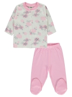 Resim Toptan - Civil Baby - Pembe - Bebek Kız-Pijama Takımı-50-62-68 (1-1-1) 3 Adet 