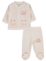 Picture of Wholesale - Civil Baby - Pink - Baby Girl-Pajama Set-62-68-74 (1-1-1) 3 Pieces 
