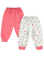 Picture of Wholesale - Civil Baby - Fuchsia-Grey - Baby Girl-Baby Bottoms-56-62-68-74 (1-1-1-1) 4 Pieces 
