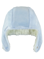 Picture of Wholesale - Minidamla-Lüks Tekin - Blue - Baby Unisex-Baby Hat, Gloves and Scarf Sets-50-56 (1-1) 2 Pieces 