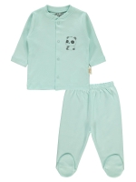 Resim Toptan - Civil Baby - Mint - Bebek Uniseks-Pijama Takımı-50-62-68-74 (1-1-1-1) 4 Adet 