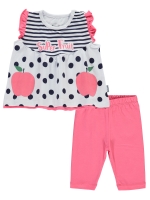 Picture of Wholesale - Minidünya Tekstil - Pink - Baby Girl-Sets-68-74-80-86 Month (1-1-1-1) 4 Pieces 