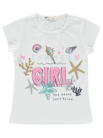 Picture of Wholesale - Civil Girls - White - Girls-Sweatshirt and T-Shirt-2-3-4-5 Year (1-1-1-1) 4 Pieces 