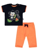 Picture of Wholesale - Minidünya Tekstil - Navy - Baby Boy-Sets-68-74-80-86 Month (1-1-1-1) 4 Pieces 