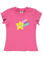 Picture of Wholesale - Civil Baby - Fuchsia - Baby Girl-Sweatshirt and T-Shirt-68-74-80-86 Month (1-1-1-1) 4 Pieces 