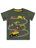 Picture of Wholesale - Civil Baby - Khaki - Baby Boy-Sweatshirt and T-Shirt-68-74-80-86 Month (1-1-1-1) 4 Pieces 