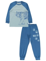 Picture of Wholesale - Civil Boys - Indigo - Boys-Pajama Set-6-7-8-9 Year (1-1-1-1) 4 Pieces 