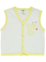 Picture of Wholesale - Civil Baby - Yellow-Black - Baby Unisex-Vest-68-74-80-86 Month (1-1-1-1) 4 Pieces 