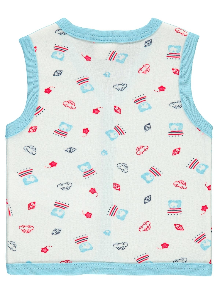 Picture of Wholesale - Civil Baby - Smoked-Pink - Baby Boy-Vest-56-62-68-74 (1-1-1-1) 4 Pieces 
