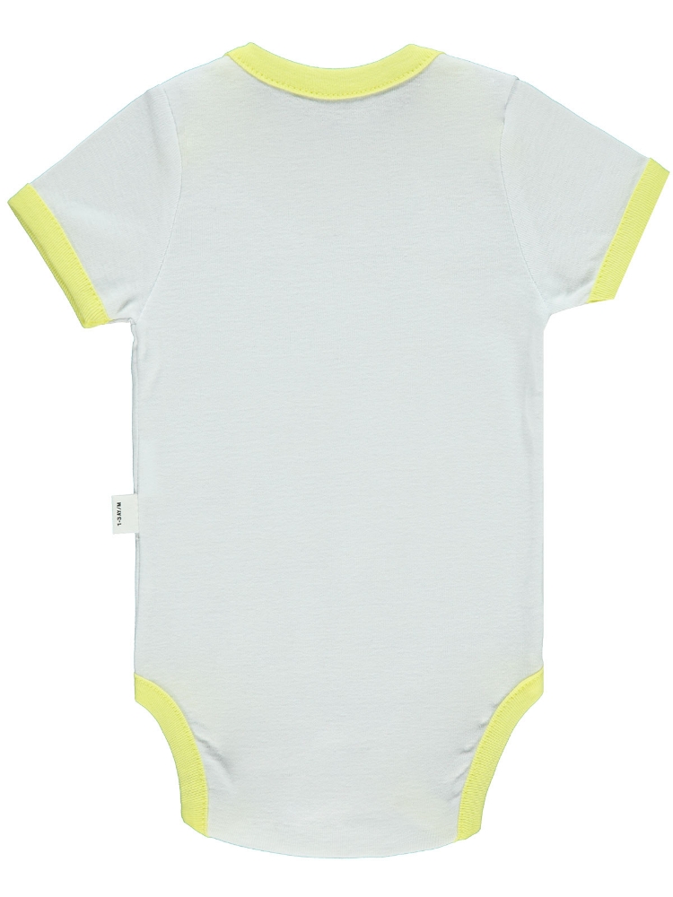 Picture of Wholesale - Civil Baby - Yellow-Black - Baby Unisex-Snapsuit-56-62-68-74-80-86 (1-1-1-1-1-1) 6 Pieces 
