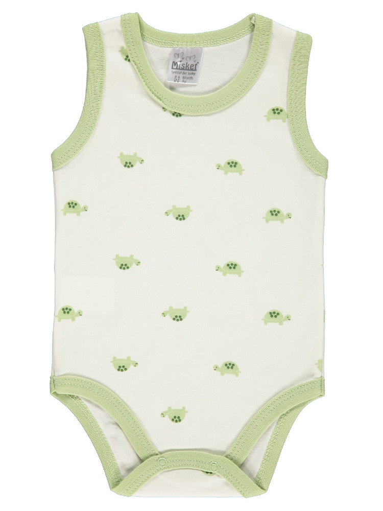 Picture of Wholesale - Misket - Green - Baby Unisex-Snapsuit-56-62-68-74-80-86 (1-1-1-1-1-1) 6 Pieces 