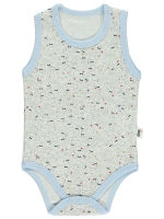 Picture of Wholesale - Civil Baby - Blue - Baby Boy-Snapsuit-56-62-68-74-80-86 (1-1-1-1-1-1) 6 Pieces 