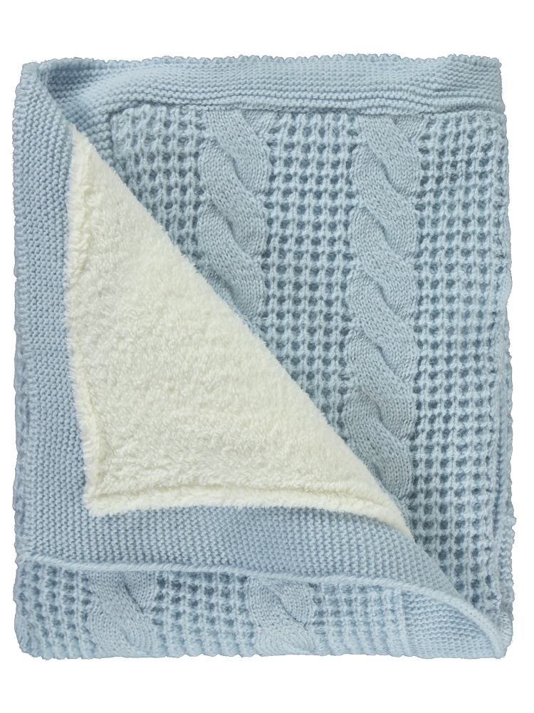 Picture of Wholesale - Civil Baby - Blue - Baby Unisex-Blanket and Swaddle-S Size (Of 2) 2 Pieces 