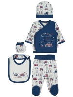 Picture of Wholesale - Civil Baby - Indigo - Baby Boy-Snapsuit Sets-50 Month (Of 4) 4 Pieces 