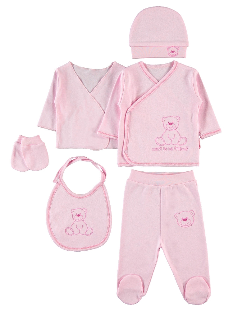 Picture of Wholesale - Civil Baby - Pink - Baby Unisex-Snapsuit Sets-50 Month (Of 4) 4 Pieces 