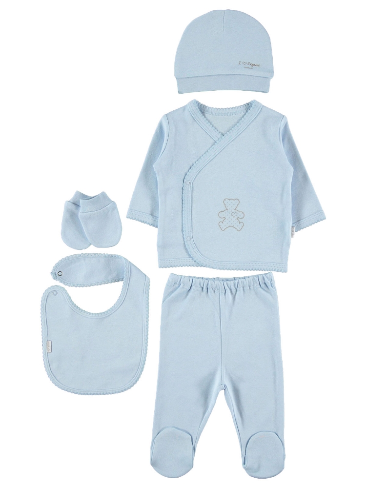 Picture of Wholesale - Babycenter - Blue - Baby Unisex-Snapsuit Sets-S Size (Of 1) 1 Pieces 