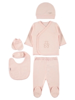 Picture of Wholesale - Babycenter - Pink - Baby Unisex-Snapsuit Sets-S Size (Of 1) 1 Pieces 