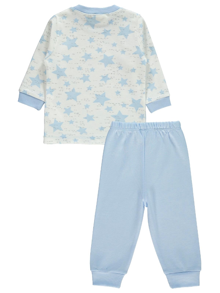 Resim Toptan - Civil Baby - Mavi - Bebek Uniseks-Pijama Takımı-62-68-74-80 AY ( 1-1-1-1) 4 Adet 