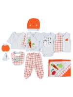 Picture of Wholesale - Civil Baby - Orange - Baby Girl-Snapsuit Sets-56 Size (1) 1 Pieces 