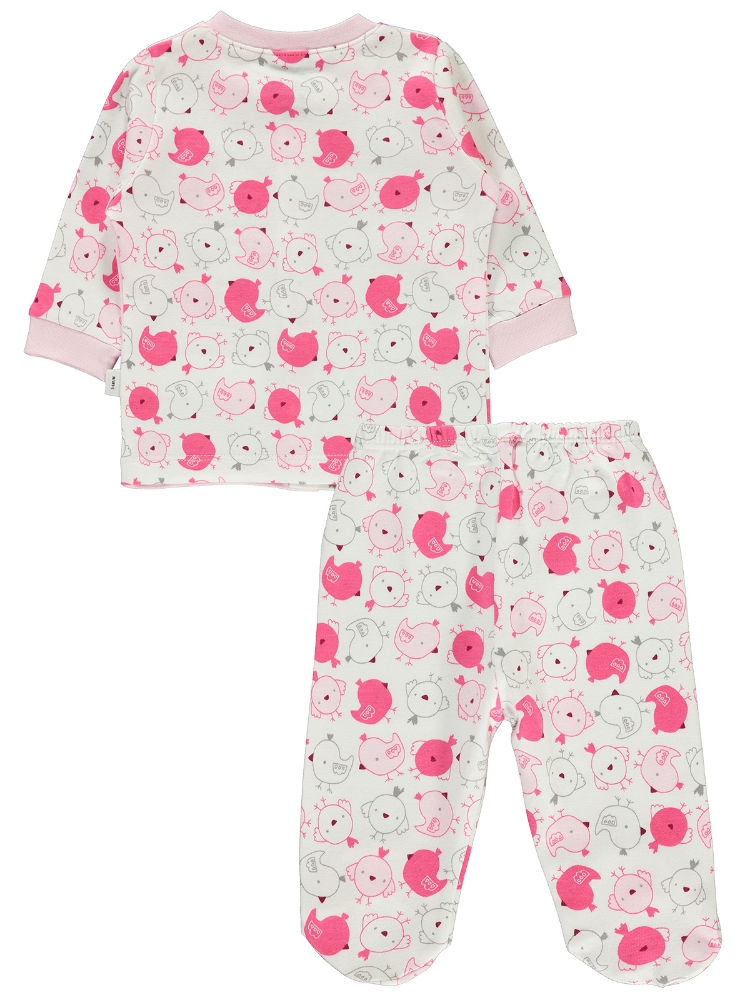 Picture of Wholesale - Civil Baby - Pink - Baby Unisex-Pajama Set-62-68 Month (1-1) 2 Pieces 