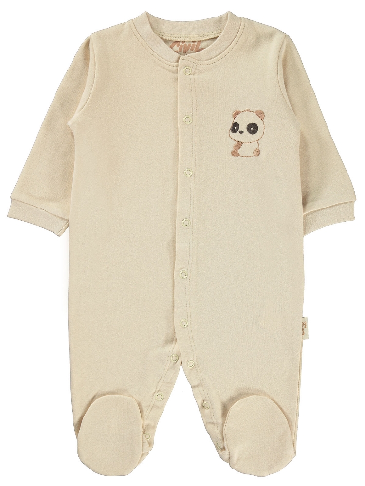 Picture of Wholesale - Civil Baby - Beige - Baby Unisex-Bodysuit-50-62-68-74 (1-1-1-1) 4 Pieces 