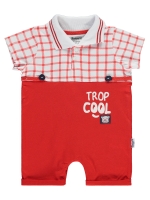 Picture of Wholesale - Minidünya Tekstil - Red - Baby Boy-Bodysuit-62-68-74-80 Month ( 1-1-1-1) 4 Pieces 