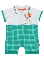 Picture of Wholesale - Minidünya Tekstil - Green - Baby Boy-Bodysuit-62-68-74-80 Month ( 1-1-1-1) 4 Pieces 