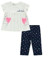 Picture of Wholesale - Civil Girls - Ecru - Girls-Sets-2-3-4-5 Year (1-1-1-1) 4 Pieces 