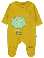 Picture of Wholesale - Civil Baby - Mustard - Baby Boy-Bodysuit-56-62-68 Month(1-1-1) 3 Pieces 