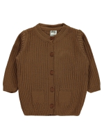 Picture of Wholesale - Civil Baby - Brown - Baby Unisex-Cardigan-68-74-80-86 Size (1-2-3-3) 9 Pieces 