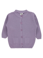 Picture of Wholesale - Civil Baby - Pink-Damson - Baby Unisex-Cardigan-68-74-80-86 Size (1-2-3-3) 9 Pieces 