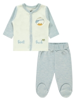 Resim Toptan - Civil Baby - Mavimelanj - Bebek Erkek-Pijama Takımı-50-62-68 (1-1-1) 3 Adet 