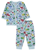 Resim Toptan - Civil Baby - Mavi - Bebek Erkek-Pijama Takımı-56-62-68-74 (1-1-1-1) 4 Adet 