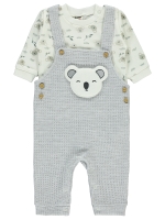 Picture of Wholesale - Civil Baby - Grey - Baby Boy-Dungarees-56-62 (1-1) 2 Pieces 