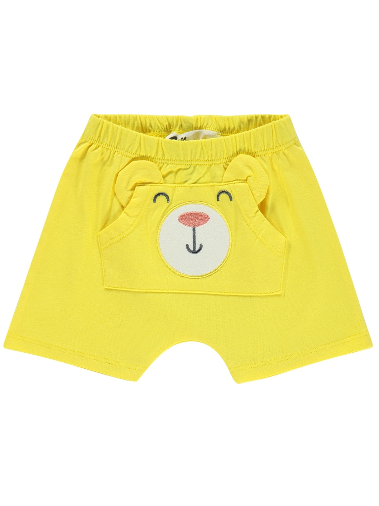 Picture of Wholesale - Civil Baby - Yellow-Black - Baby Boy-Shorts-68-74-80-86 Month (1-1-1-1) 4 Pieces 