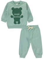 Picture of Wholesale - Civil Baby - Green - Baby Unisex-Sets-68-74-80-86 Month (1-1-1-1) 4 Pieces 