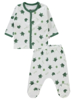 Picture of Wholesale - Civil Baby - Ecru - Baby Boy-Pajama Set-56-62-68-74 (1-1-1-1) 4 Pieces 