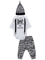 Picture of Wholesale - Civil Baby - White - Baby Boy-Sets-62-68-74-80 Month ( 1-1-1-1) 4 Pieces 