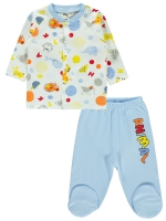 Picture of Wholesale - Civil Baby - Blue - Baby Boy-Pajama Set-56-62-68 Month(1-1-1) 3 Pieces 