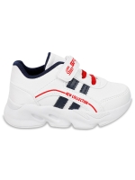 Picture of Wholesale - Civil Boys - White-Navy-Red - Boys-Sport Shoes-26-27-28-29 Number (2-2-2-2) 8 Pieces 