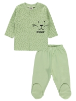 Resim Toptan - Civil Baby - Yeşil - Bebek-Pijama Takımı-56-62-68 AY (1-1-1) 3 Adet 