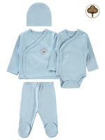 Resim Toptan - Civil Baby - Mavi - Bebek-Zıbın Takımları-48 AY (2 LI) 2 Adet 