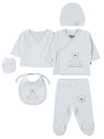 Resim Toptan - Civil Baby - Beyaz - Bebek-Zıbın Takımları-50 AY (4 LU) 4 Adet 