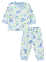 Picture of Wholesale - Civil Baby - Blue - Baby-Pajamas Set-56-62-68-74 (1-1-1-1) 4 Pieces 