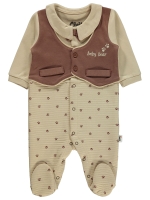 Picture of Wholesale - Civil Baby - Milkybrown - -Bodysuit-56-62-68 Month(1-1-1) 3 Pieces 