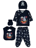 Picture of Wholesale - Civil Baby - Navy - -Snapsuit Sets-50 Month (Of 4) 4 Pieces 