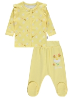 Picture of Wholesale - Civil Baby - Yellow - -Pajama Set-56-62-68-74 (1-1-1-1) 4 Pieces 