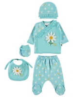 Picture of Wholesale - Civil Baby - Nile Green - -Snapsuit Sets-50 Month (Of 4) 4 Pieces 